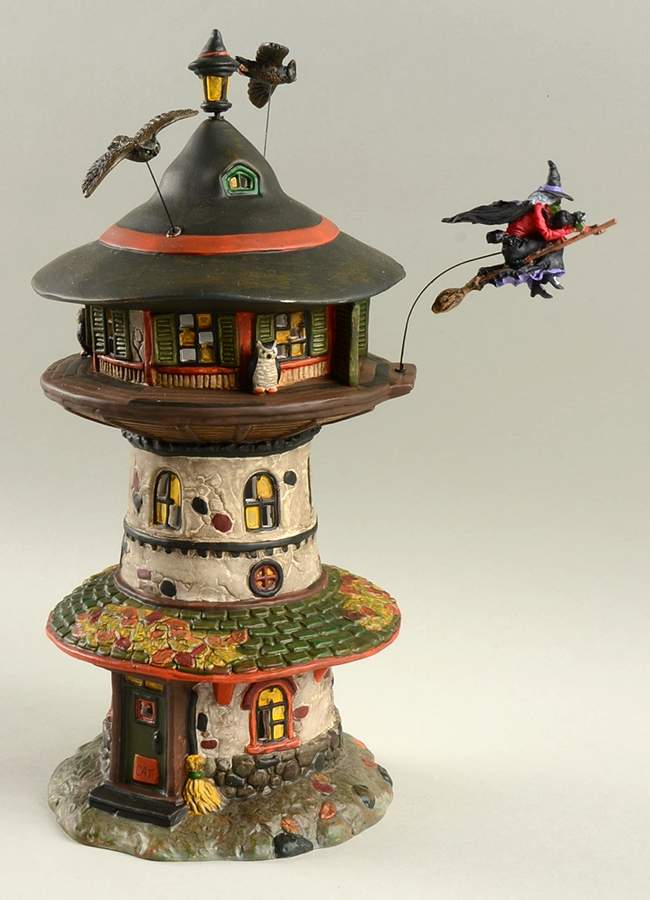 Witch Hollow-Snow Village Halloween Witch Way Home Tower - Boxed by Department 56-1