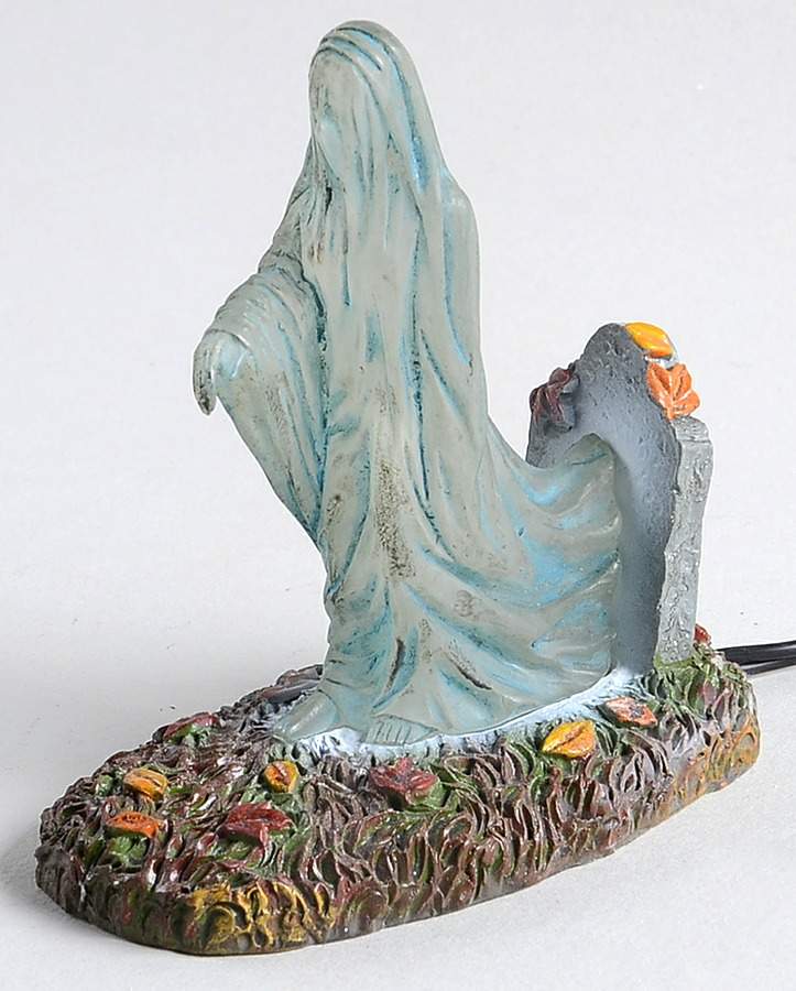 Snow Village Halloween Lit Graveyard Ghost - Boxed by Department 56-1