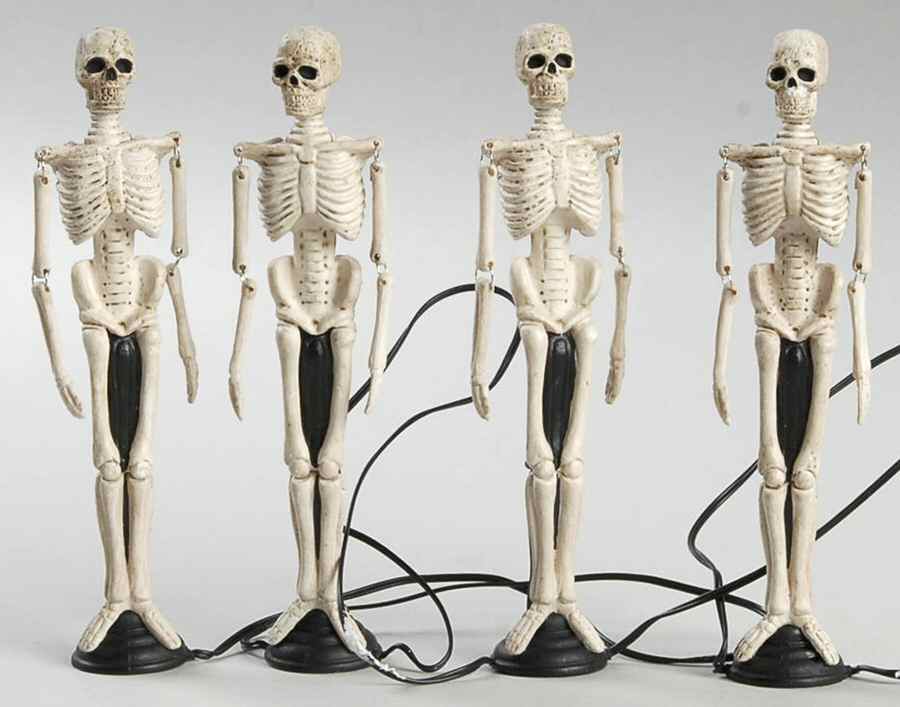 Snow Village Halloween Skull Street Lamps - Boxed by Department 56-1