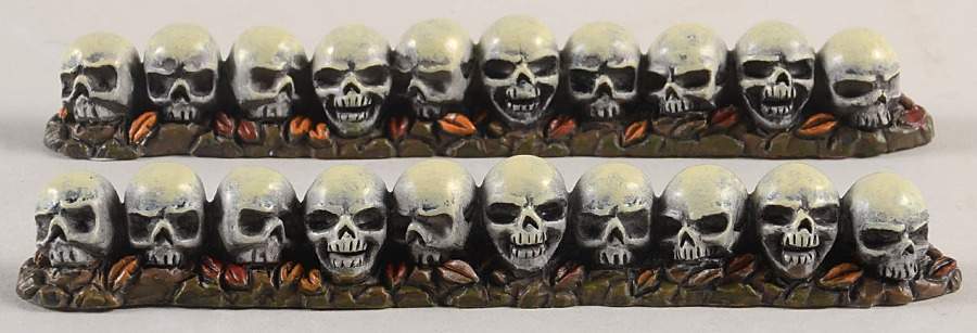 Snow Village Halloween Row Of Skulls Straight - Boxed by Department 56-1