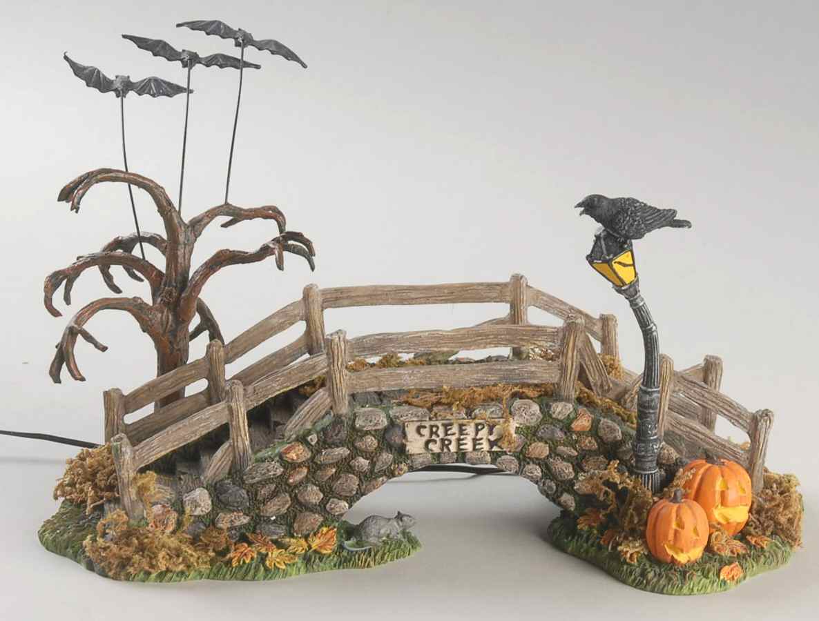 Snow Village Halloween Creepy Creek Bridge - Boxed by Department 56-1
