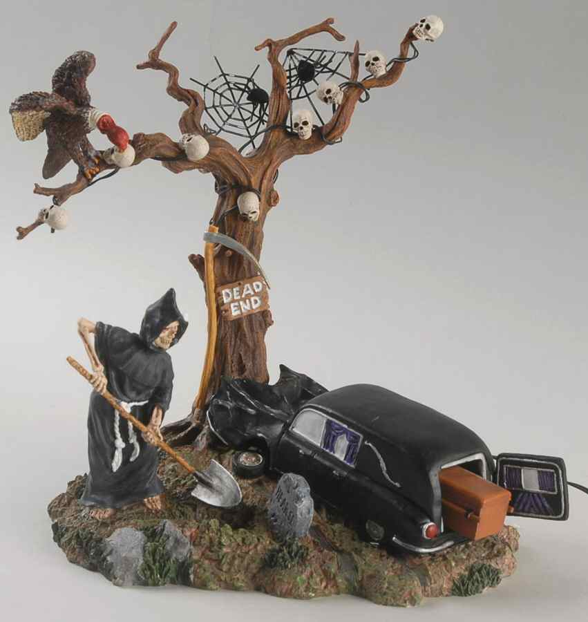 Snow Village Halloween Haunted Hearse - No Box by Department 56-1