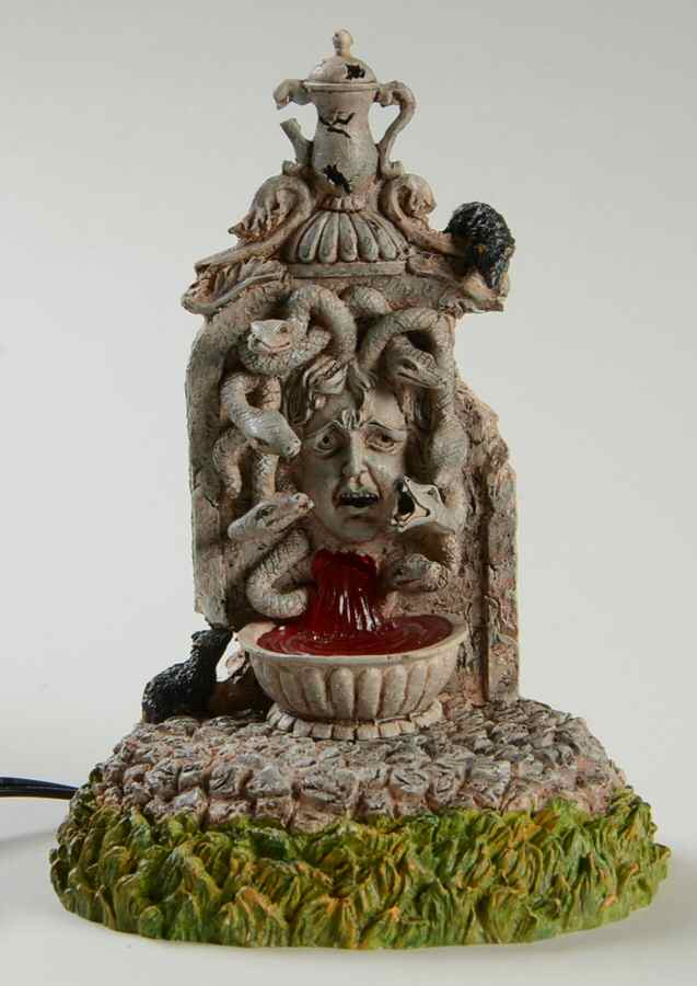 Snow Village Halloween Cursed Fountain - Boxed by Department 56-1
