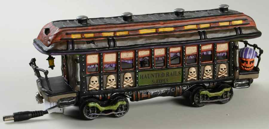 Haunted Rails - Snow Village Halloween Haunted Rails Passenger Car - No Box by Department 56-1