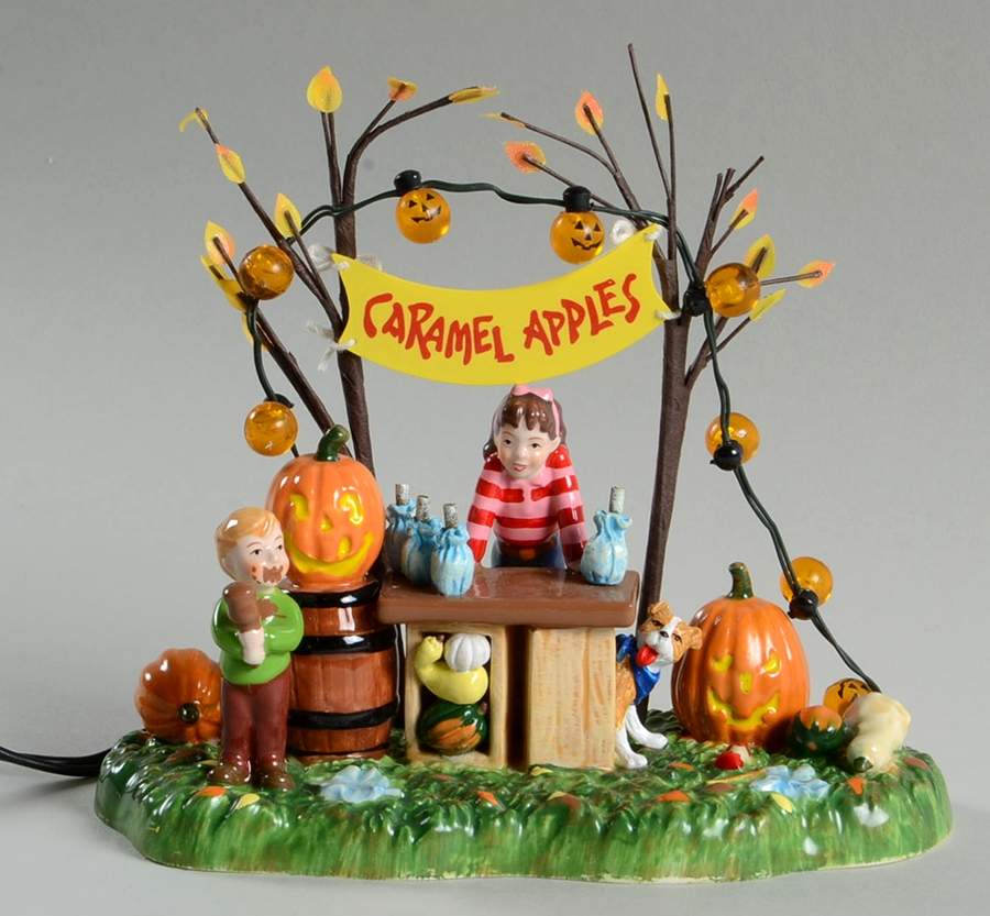 Snow Village Halloween Caramel Apple Stand - Boxed by Department 56-1