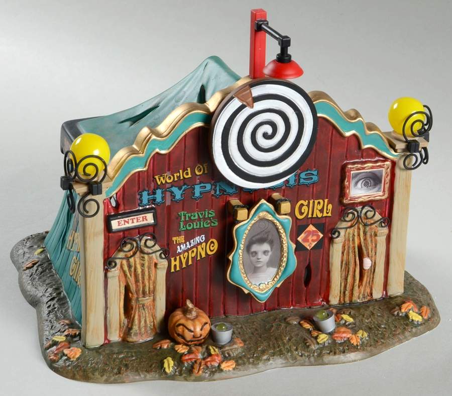 Snow Village Halloween Dolly's World Of Hypnosis - With Box Bx369 by Department 56-1