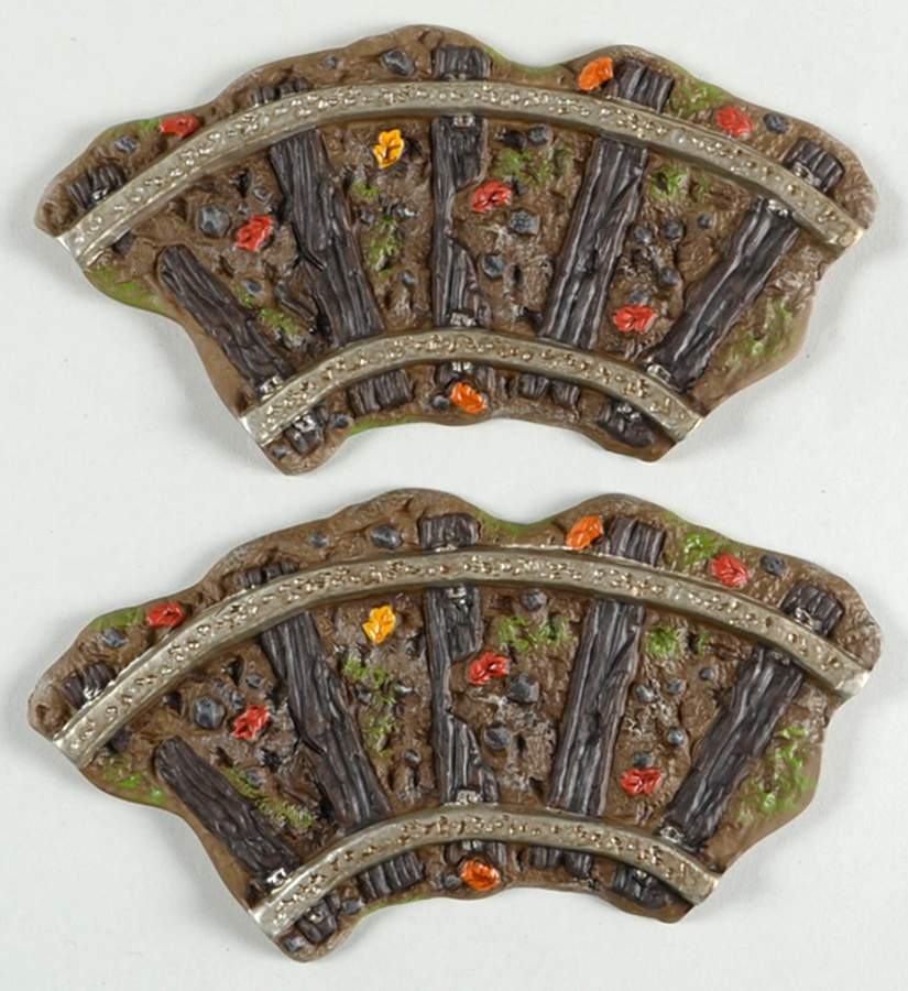 Haunted Rails - Snow Village Halloween Curved Train Track - Set Of 2 - No Box by Department 56-1