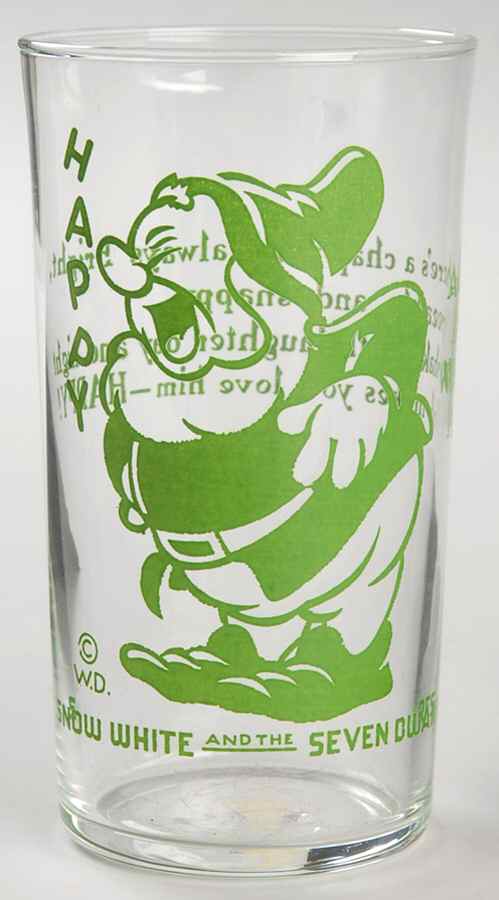 Snow White and the Seven Dwarfs (Glasses) Happy-Green - No Box by Disney-1