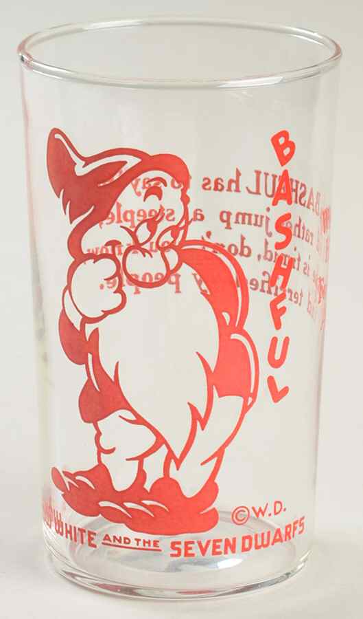 Snow White and the Seven Dwarfs (Glasses) Bashful-Red - No Box by Disney-1