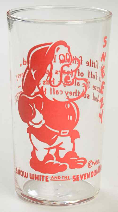 Snow White and the Seven Dwarfs (Glasses) Sneezy-Red - No Box by Disney-1