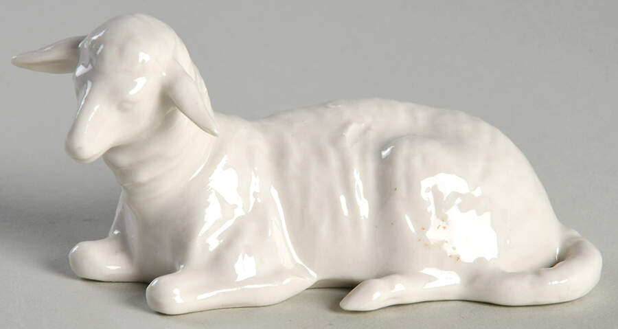 Dresden Nativity-Small Sheep-Laying - No Box by Dresden (German)-1
