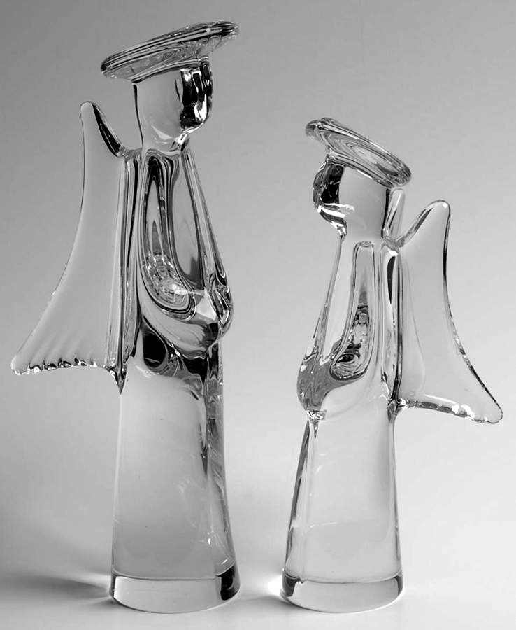 Dansk Crystal Nativity Angels-2 Piece Set Lg & Sm - Boxed by Dansk-1