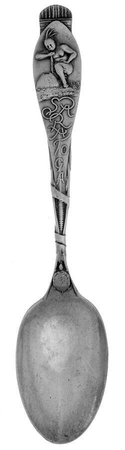 Durgin Souvenir Spoon Saratoga Ny-Indian Handle - No Box by Durgin-1