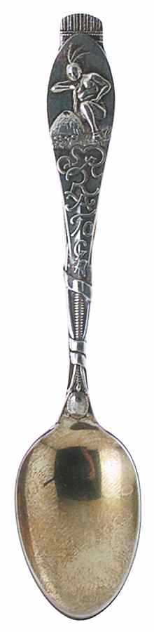Durgin Souvenir Spoon Saratoga Ny-Indian Handle - No Box by Durgin-1