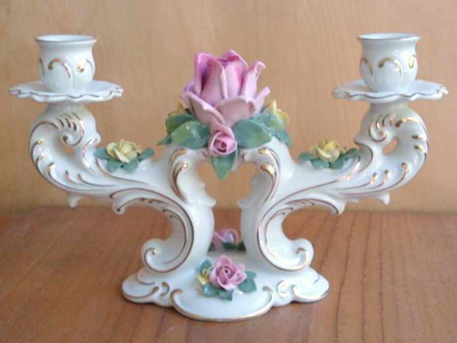 Dresden Giftware Floral Candleholder-2 Light - No Box by Dresden (German)-1