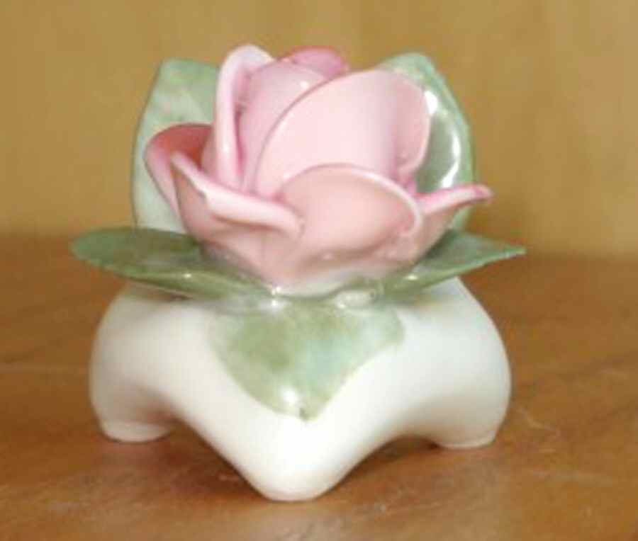 Dresden Giftware Single Rose-Card Holder Pink - No Box by Dresden (German)-1