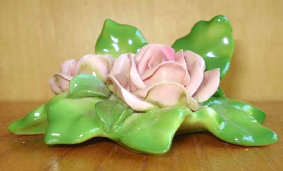 Dresden Giftware Double Roses-Card Holder - No Box by Dresden (German)-1