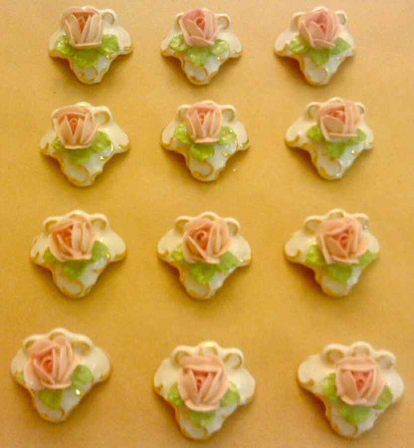 Dresden Giftware Rose Card Holder-Set Of 12 - No Box by Dresden (German)-1