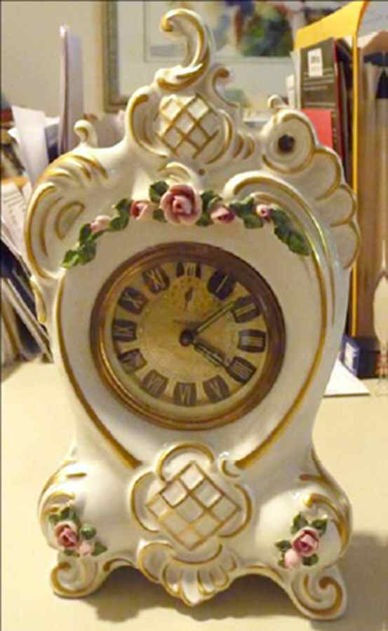 Dresden Giftware Mantel Clock/ Scroll Top - No Box by Dresden (German)-1