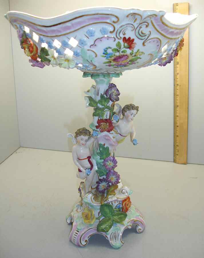 Dresden Giftware Centerpiece W/ Cherubs - No Box by Dresden (German)-1