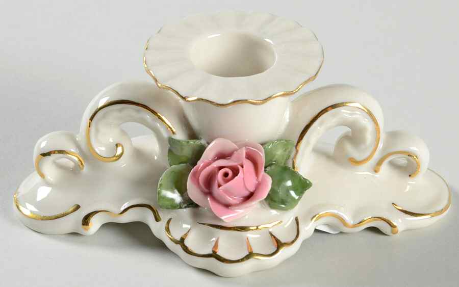 Dresden Giftware Rose Candleholder-Single - No Box by Dresden (German)-1