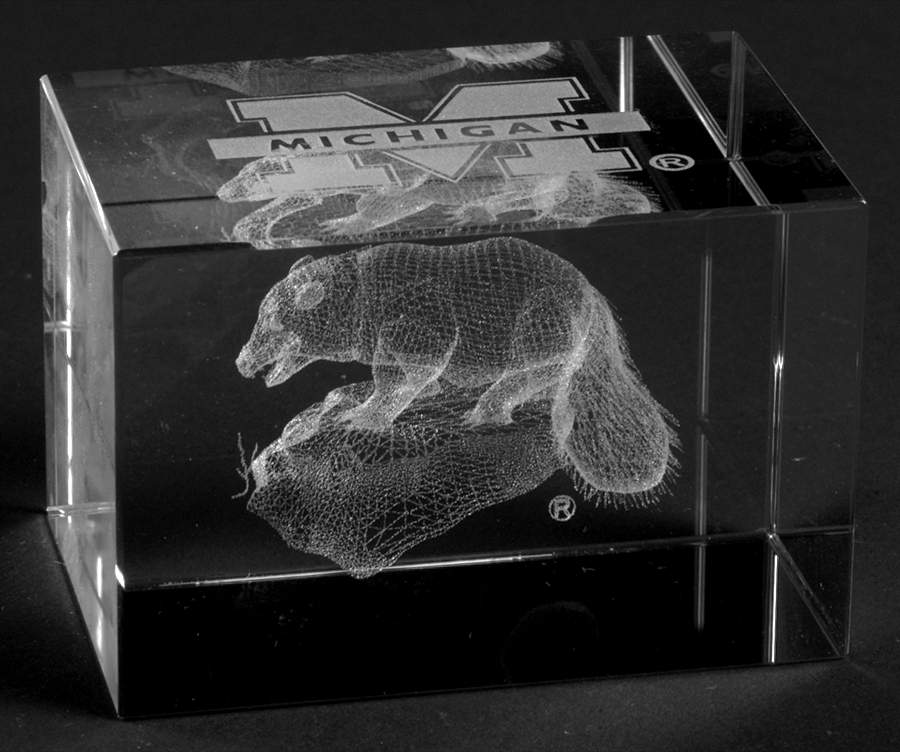 Collegiate Cube Paperweight University Of Michigan - Boxed by Dynasty Gallery-1