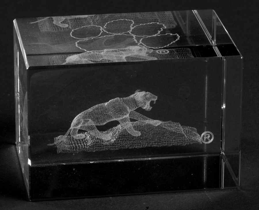 Collegiate Cube Paperweight Clemson - Boxed by Dynasty Gallery-1