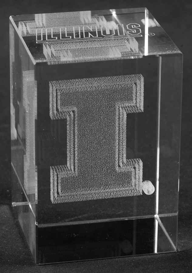 Collegiate Cube Paperweight University Of Illinois - Boxed by Dynasty Gallery-1