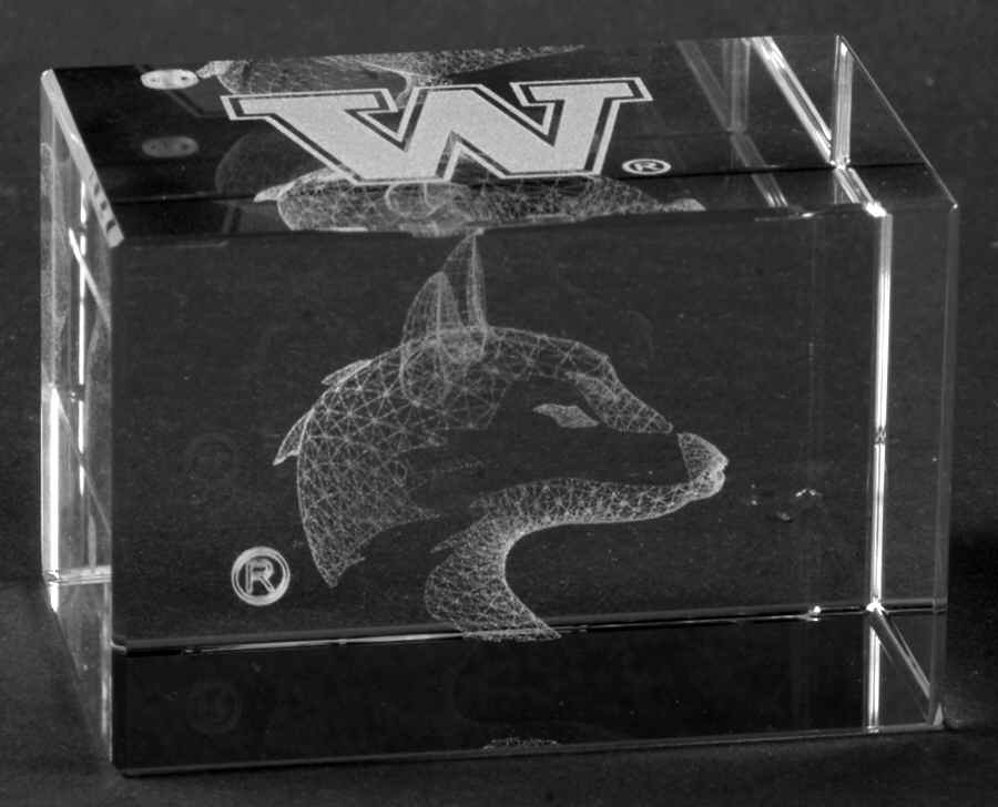 Collegiate Cube Paperweight University Of Washington - With Box by Dynasty Gallery-1