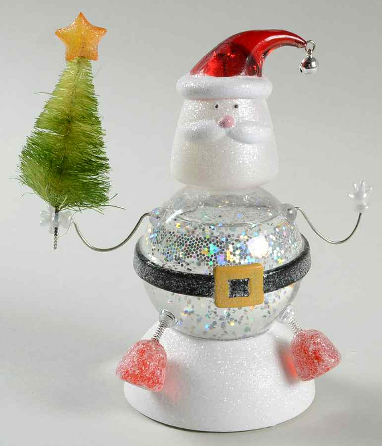 Department 56 Christmas Figurines Santa W/Tree-Snowglobe - Boxed by Department 56-1