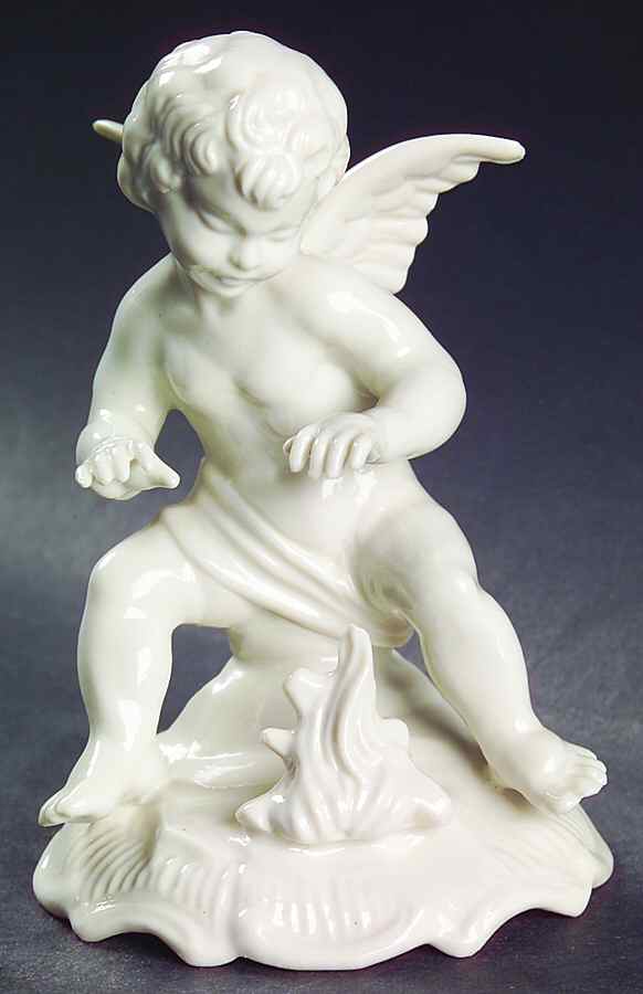 Four Seasons Cherubs Winter-Fire - No Box by Dresden (German)-1