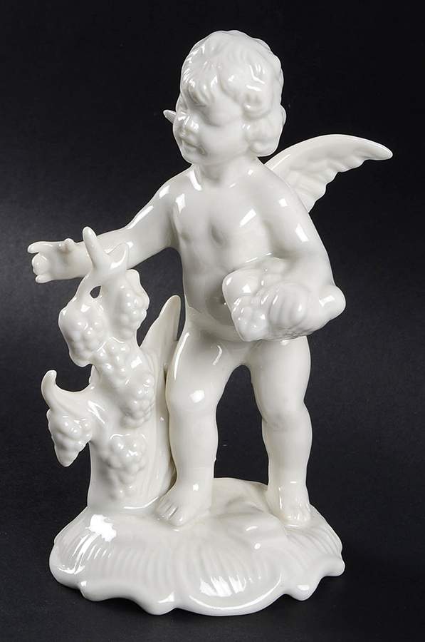 Four Seasons Cherubs Summer-Grapes - No Box by Dresden (German)-1