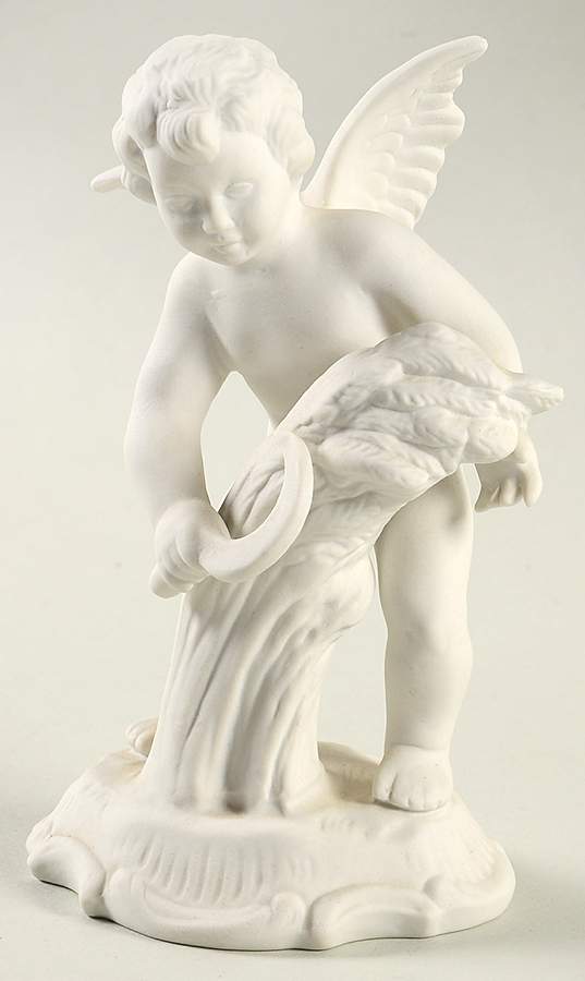 Four Seasons Cherubs Autumn-Wheat With Sickle - No Box by Dresden (German)-1