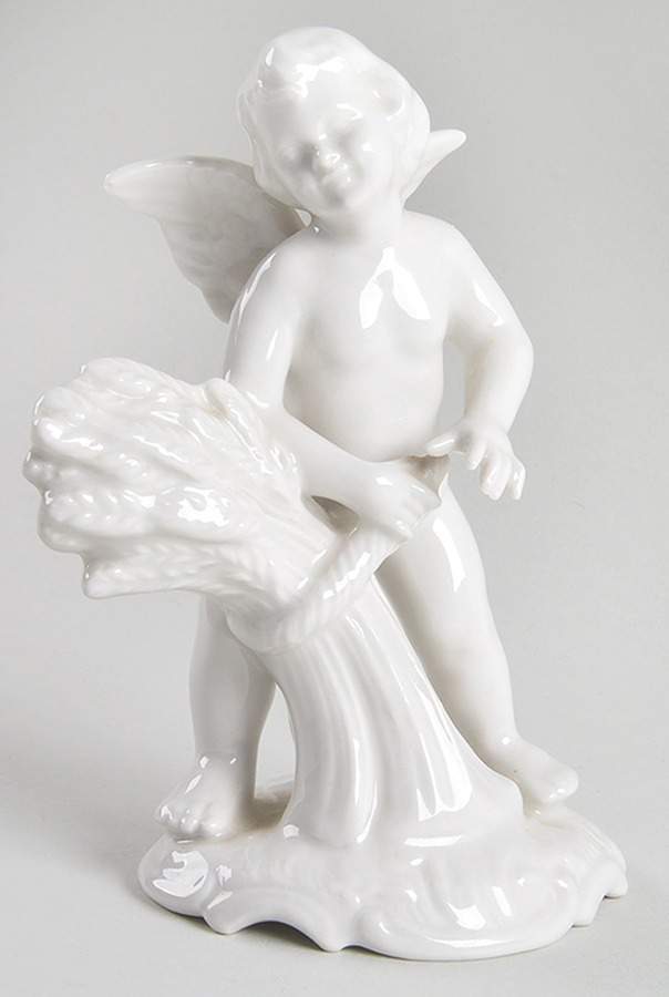 Four Seasons Cherubs Autumn-Wheat - No Box by Dresden (German)-1