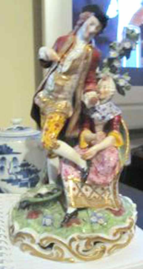 Dresden Figurines Couple-Victorian - No Box by Dresden (German)-1