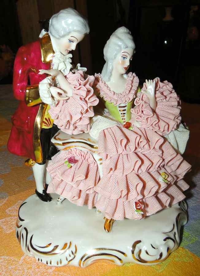 Dresden Figurines Couple Dancing - No Box by Dresden (German)-1