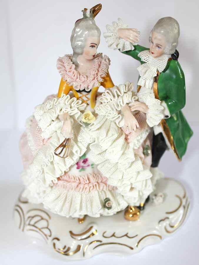 Dresden Figurines Dancing Couple - No Box by Dresden (German)-1