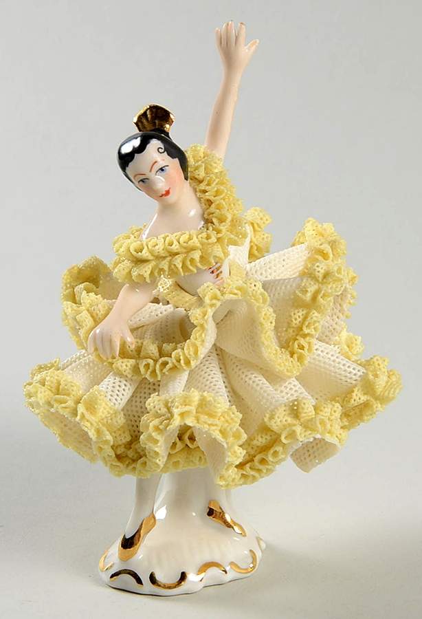 Dresden Figurines Spanish Dancer-Yellow - No Box by Dresden (German)-1
