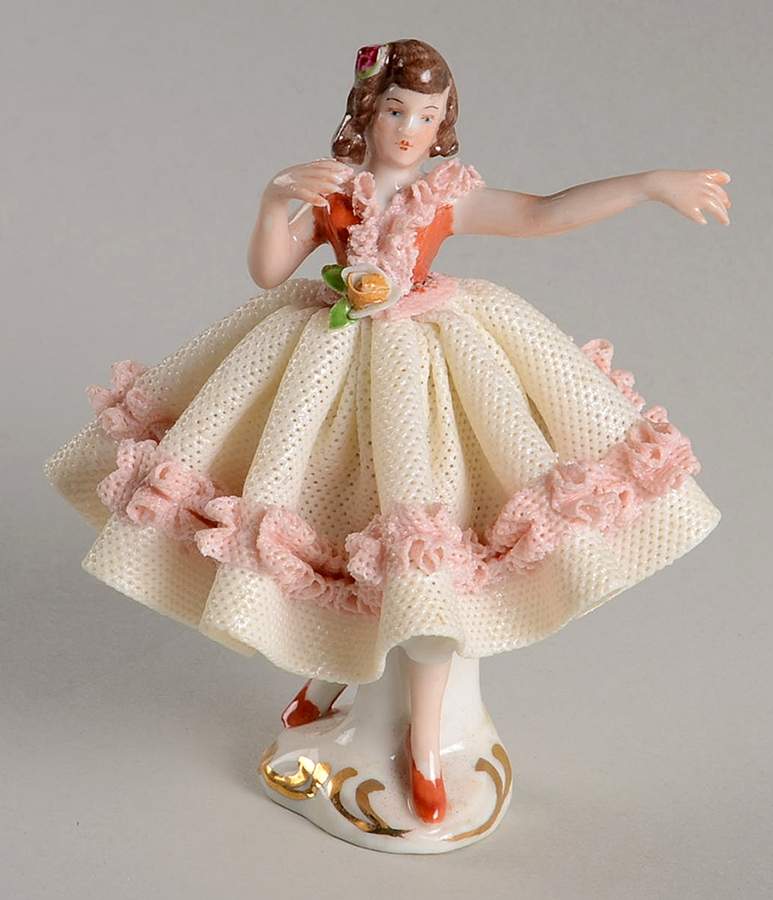Dresden Figurines Ballerina-Miniature  - No Box by Dresden (German)-1