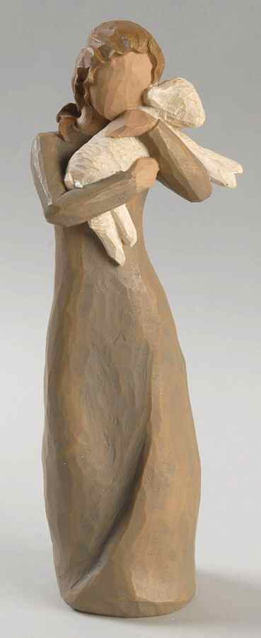 Willow Tree Nativity Peace On Earth - Girl With Lamb - Boxed by Demdaco-1