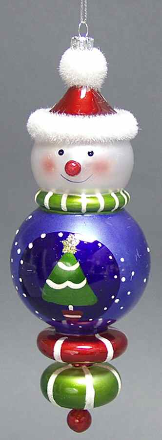 Blown Glass Ornaments Tree Snowman - Boxed by Department 56-1