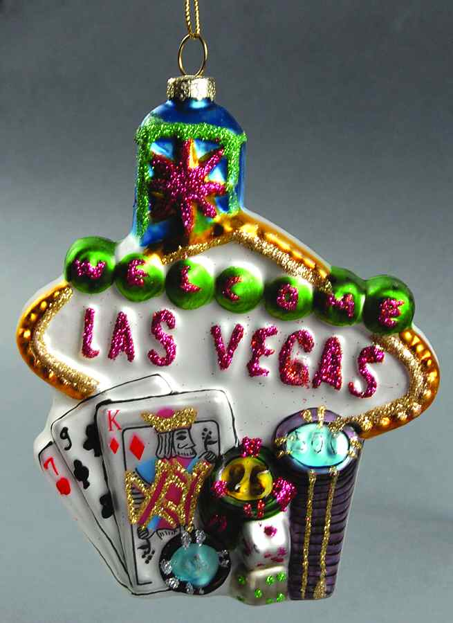 Blown Glass Ornaments Las Vegas - Boxed by Department 56-1