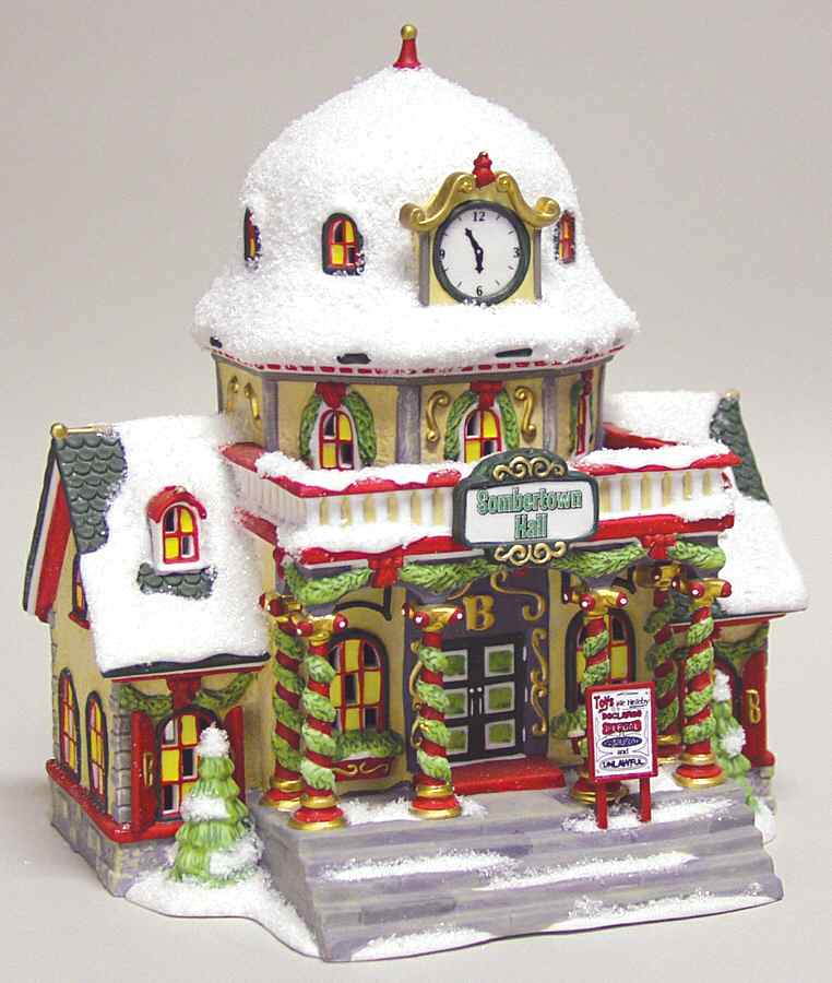 Santa Claus Is Coming To Town Sombertown Hall - Boxed by Department 56-1