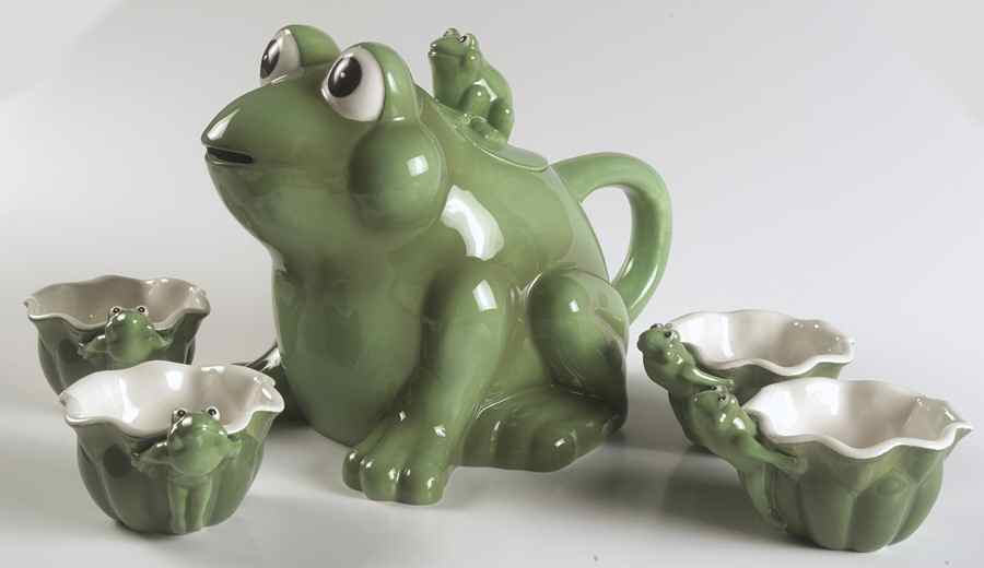 Department 56 Giftware Frog Tea Set - Boxed by Department 56-1