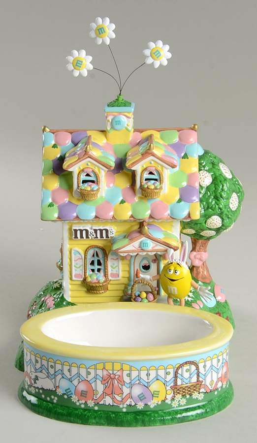 M&M's Lit House & Candy Dishes M&M Easter Bunny House - No Box by Department 56-1