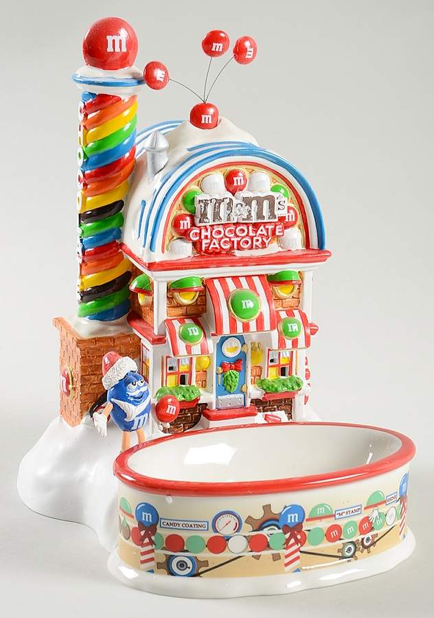 M&M's Lit House & Candy Dishes M&M Chocolate Factory - Boxed by Department 56-1
