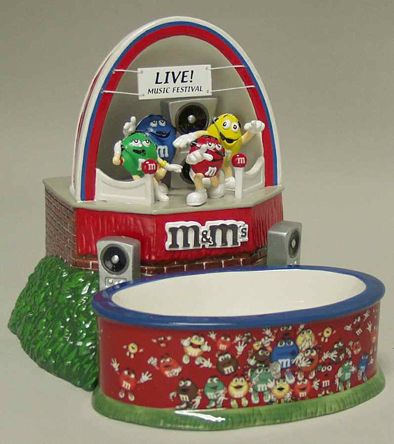 M&M's Lit House & Candy Dishes M&M Rock N Roll Party - No Box by Department 56-1