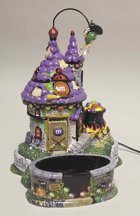 M&M's Lit House & Candy Dishes M&M Flying Witch's Castle - Boxed by Department 56-1