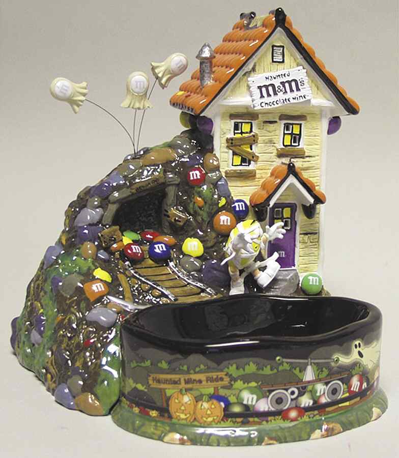 M&M's Lit House & Candy Dishes M&M Haunted Mine - No Box by Department 56-1