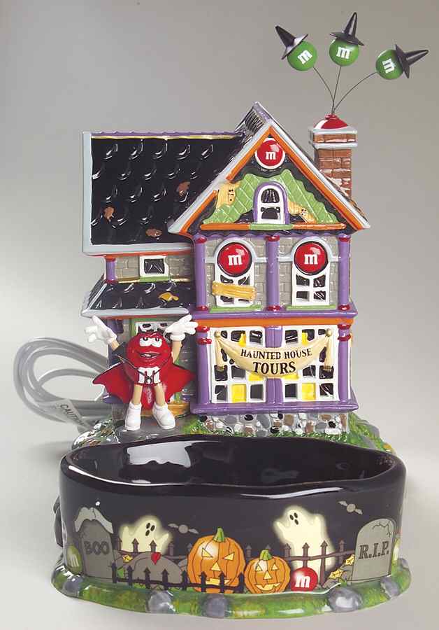 M&M's Lit House & Candy Dishes M&M Haunted House Tours - No Box by Department 56-1